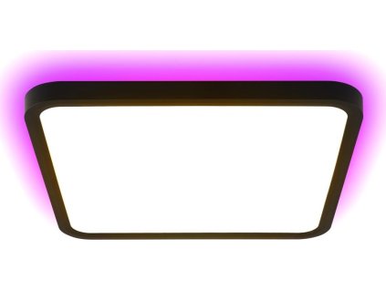 IMMAX NEO LITE TUDO SMART stropní svítidlo s RGB podsvícením 40x40cm, 50W Wi-Fi černá, TUYA