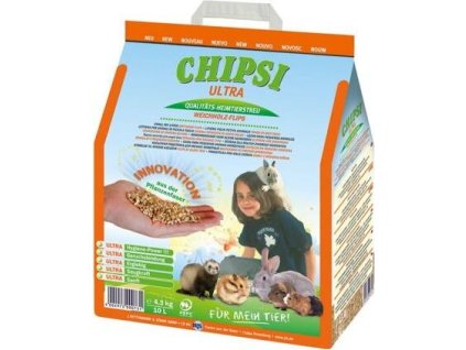 CHIPSI ULTRA jemný granulát, podestýlka pro hlodavce  4,3 kg 10 l