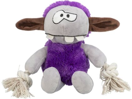MONSTER I. - plyšová příšerka s vnitřním lanem, se zvukem, 32 cm, fialová