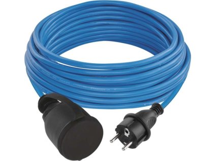 Počasí odolný prodlužovací kabel 10 m / 1 zásuvka / modrý / PVC / 230 V / 1,5 mm2