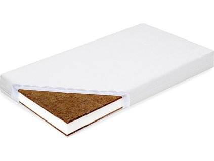 Matrace do kolébky New Baby STANDARD 80x40x8 cm kokos-molitan-kokos bílá