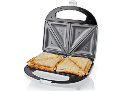 NEDIS toustovač/ spotřeba 700 W/ velikost desky 20,5 x 12 cm/ plast/ bílý