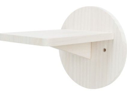 Schůdek, prvek na stěnu, ø 19 × 22 cm, borové dřevo, bílá