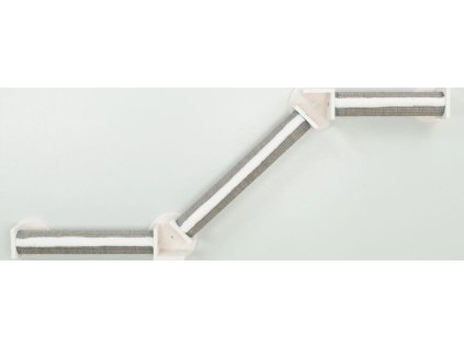 Lezecký set na stěnu 2, 3 sloupky, 195 x 78 cm, bílá/šedá