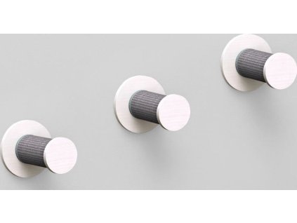 Lezecký set na stěnu 3, 3 x kulatý schůdek se sisalem, 3 × ø 18 × 22 cm, bílá/šedá