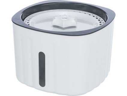 Pítko / fontánka FLOWER, 2 l/18,5 × 13 × 18,5 cm, plast, bílá/šedá (RP 2,90 Kč)