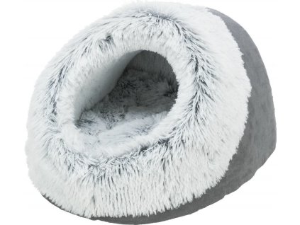 Jeskyně HARVEY 35 × 26 × 41 cm, plyš s dlouhým vlasem, šedá