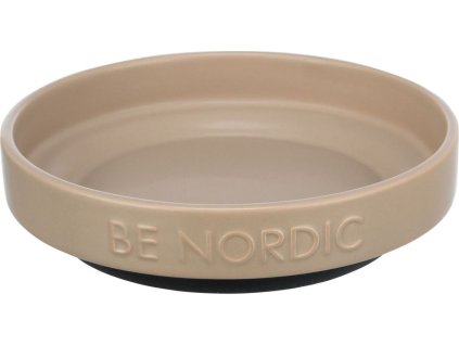 BE NORDIC keramická miska plytká, 0.3l / 16 cm, šedohnědá