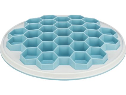 HIVE, talíř k pomalému krmení, ø 30 cm, plast/TRP/TPE, šedá/modrá