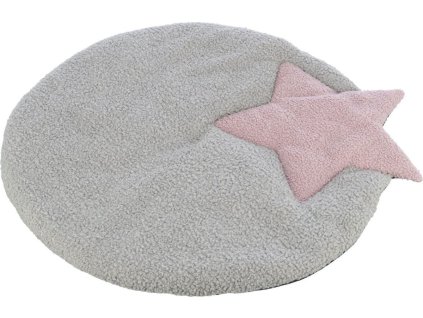 JUNIOR podložka STAR k ležení pro štěňata, 55 x 61 cm, šedá/světlá lila