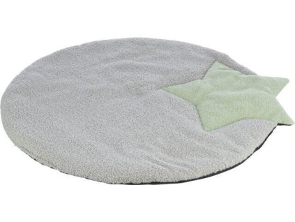 JUNIOR podložka STAR k ležení pro štěňata, 86 x 80 cm, šedá/mátová
