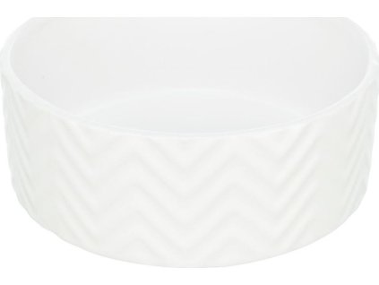 Keramická miska vroubkovaná, bílá