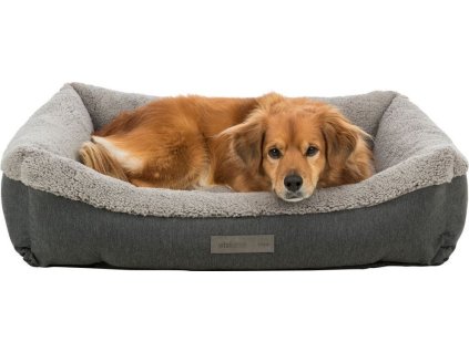 Ortopedický pelech BENDSON Vital, obdélníkový s okrajem, tmavě šedá/světle šedá