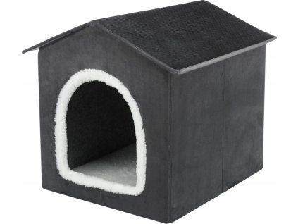 LIVIA měkká boudička, tmavošedá/bílá