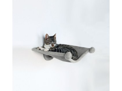 Hammock - lůžko k připevnění na zeď,  42 x 41 cm, šedá