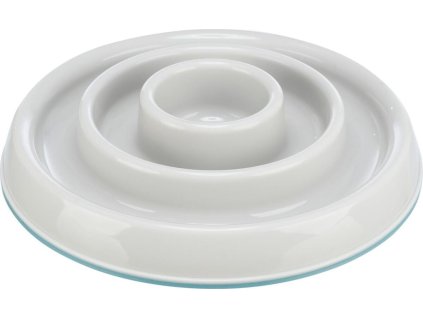 Miska k pomalému krmení, design kruhy, 0,45 l/ø 23 cm, plast/TPR, šedá