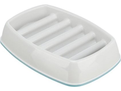 Miska k pomalému krmení, design mříž, 0,25l/21 ×14 cm, plast/TPR, šedá