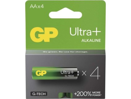 Alkalická baterie GP Ultra Plus AA (LR6), 4 ks