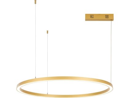 IMMAX NEO FINO NEW SMART závěsné svítidlo 1 kruh, 80cm, 60W, zlaté, Zigbee 3.0, TUYA