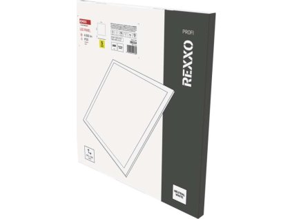 LED panel REXXO backlit 60×60, čtvercový vestavný bílý, 36W neutr. b. UGR