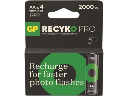 Nabíjecí baterie GP ReCyko Pro Photo Flash AA (HR6), 4 ks