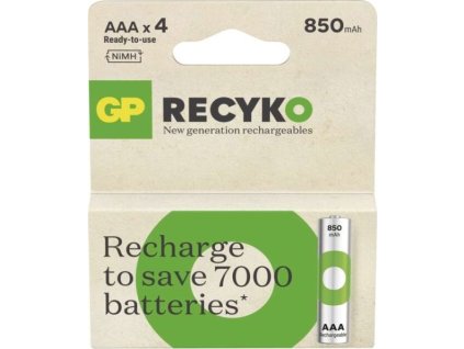 Nabíjecí baterie GP ReCyko 850 AAA (HR03), 4 ks