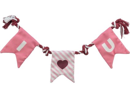 Valentine´s rope - valentýnská hračka pro psy - lano s uzly, bavlna, 50 cm - LIMITOVANÁ NABÍDKA