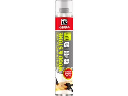 Lepidlo na dřevo a kámen WOOD & STONE 750 ml pistolová dóza bílá