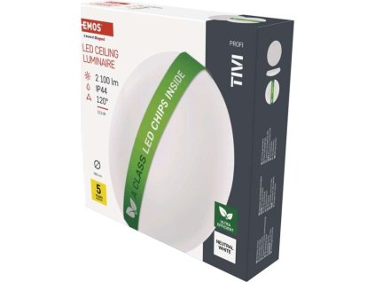 LED přisazené svítidlo TIVI, A CLASS, kruhové bílé 12,5W, IP44, neutrální bílá