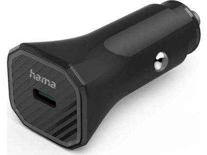 HAMA Eco rychlá USB nabíječka do vozidla, USB-C PD/QC 25 W, černá