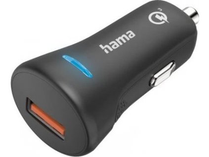 HAMA set: rychlá USB nabíječka do vozidla QC 3.0 19,5 W + kabel USB A-C 1,5 m