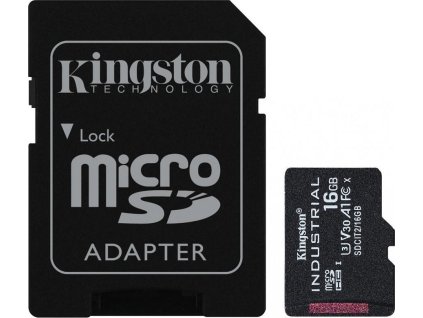KINGSTON 16GB microSDHC / Industrial Temp / UHS-I / U3 / vč. adaptéru