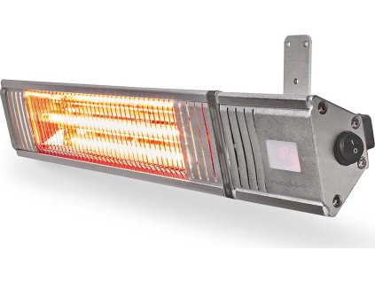 NEDIS ohřívač terasy/ spotřeba 2000 W/ 9 nastavení teploty/ IP65/ na zeď/ hliník