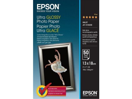 EPSON fotopapír C13S041944/ Ultra Glossy Photo Paper 13x18/ 50 listů
