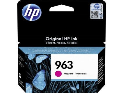 Inkoustová náplň HP 963 Purpurová (magenta, 700p) pro HP OfficeJet Pro 9010, 9013, HP OfficeJet Pro 9020