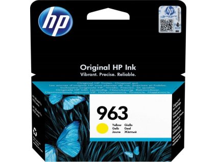 Inkoustová náplň HP 963 Žlutá (yellow, 700p) pro HP OfficeJet Pro 9010, 9013, HP OfficeJet Pro 9020