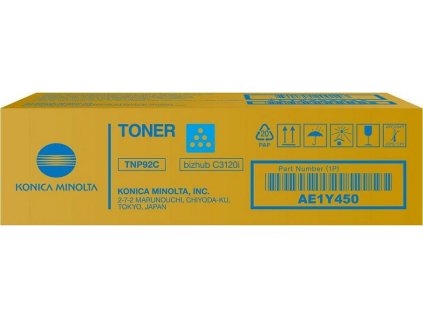 Konica Minolta TNP92C,Toner azurový pro bizhub C3120i, 4000 stran