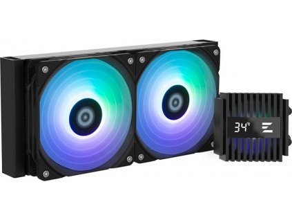 Zalman vodní chladič ALPHA2 A24 Black / 2 x 120 mm / PWM / ARGB  / černý