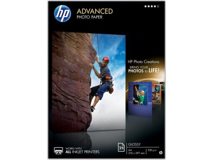 HP Advanced Photo Paper, Glossy, A4, 25 listů, 250 g/m2