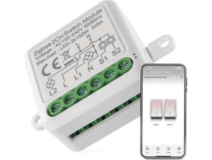 GoSmart modul spínací IP-2102SZ, ZigBee, 2-kanálový