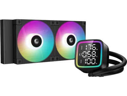DEEPCOOL vodní chladič LD240 / 2x120 mm PWM ARGB fan / display / černý