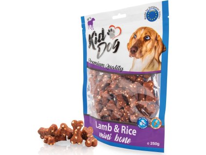 KIDDOG jehněčí maso s rýží MINI kostičky 250 g