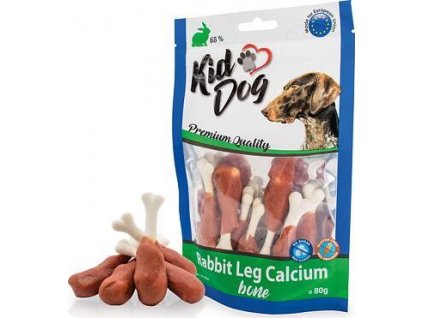 KIDDOG králičí maso na kalciové kostičce 80 g