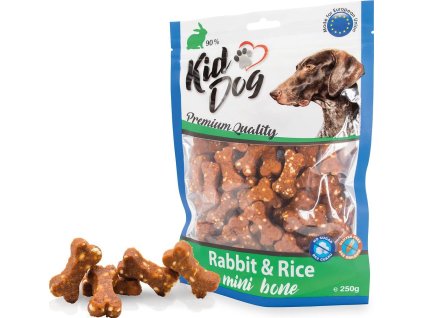 KIDDOG králičí maso s rýží MINI kostičky 250 g
