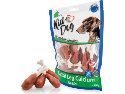 Kiddog 250g králičí maso na kalciové kostičce dog