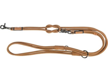 BE NORDIC prodlužovací kožené kulaté vodítko, XS-L: 2.00 m/ ø 8mm, hnědá