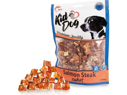 KIDDOG lososový steak v kostce 250 g