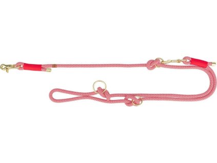 Soft Rope prodlužovací kulaté tkané vodítko, červená/krémová
