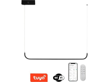 IMMAX NEO LITE PATTINI SMART závěsné svítidlo černé 120cm 26W s podporou BEACON, Wi-Fi, TUYA