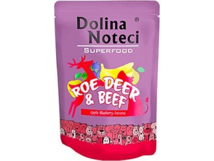 DOLINA NOTECI SUPERFOODS srnec a hovězí kapsička pro psy 300 g